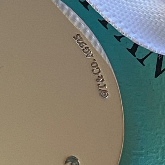 Tiffany & Co “valuable” diamond oval disk charm 925 unused w/box limited w/ box - Picture 3 of 6